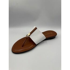 Italian Shoemakers Afia Thong Sandal Women 6 White Leather Amputee Single Right